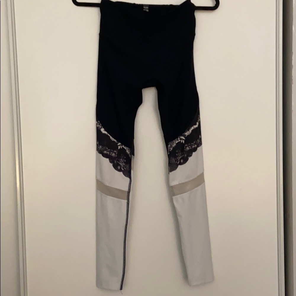 XS Black and White Mesh Leggings from Winners
